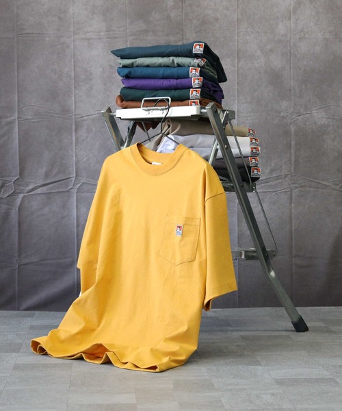 BEN DAVIS(ベンデイビス)の「【BEN DAVIS】ポケットビッグTシャツ(Tシャツ/カットソー・メンズ・イエロー/パープル/キャメル/ライトグレー/グレー/ロイヤルブルー/ダークグレー/ターコイズブルー/ブラック/グリーン/ホワイト/ベージュ/ライム・XL/L/M/S)」の1枚目の写真