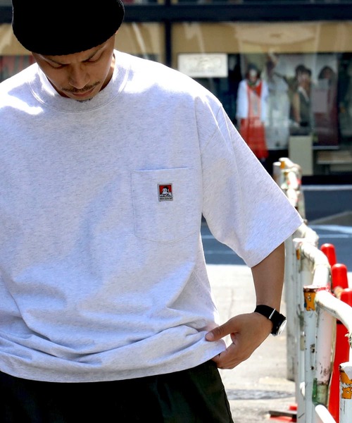 BEN DAVIS(ベンデイビス)の「【BEN DAVIS】ポケットビッグTシャツ(Tシャツ/カットソー・メンズ・イエロー/パープル/キャメル/ライトグレー/グレー/ロイヤルブルー/ダークグレー/ターコイズブルー/ブラック/グリーン/ホワイト/ベージュ/ライム・XL/L/M/S)」の4枚目の写真
