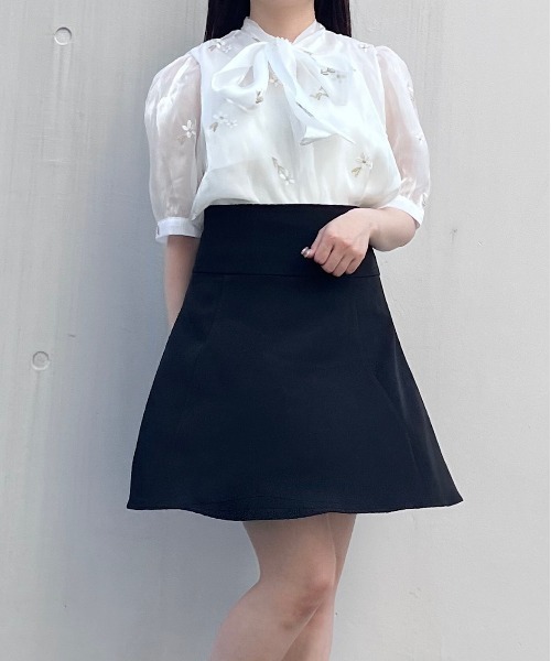 titty＆Co. PETIT by poyo（ティティーアンドコープティバイポヨ）の「【titty&Co.PETIT by POYO】シャイニー刺繍リボンブラウス（シャツ/ブラウス・レディース・ピンク/ホワイト・FREE）」の20枚目の写真