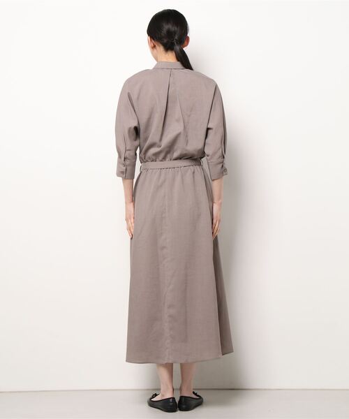 Te chichi（テチチ）の「ウエストベルトシャツワンピース（シャツワンピース・レディース・イエロー/カーキ/モカ・ﾌﾘ-）」の5枚目の写真