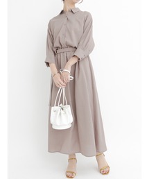 Te chichi | ウエストベルトシャツワンピース(シャツワンピース)