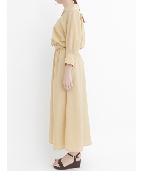 Te chichi（テチチ）の「ウエストベルトシャツワンピース（シャツワンピース・レディース・イエロー/カーキ/モカ・ﾌﾘ-）」の7枚目の写真