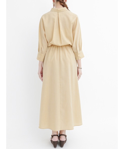 Te chichi（テチチ）の「ウエストベルトシャツワンピース（シャツワンピース・レディース・イエロー/カーキ/モカ・ﾌﾘ-）」の8枚目の写真