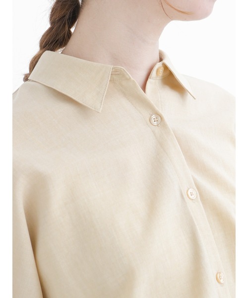 Te chichi（テチチ）の「ウエストベルトシャツワンピース（シャツワンピース・レディース・イエロー/カーキ/モカ・ﾌﾘ-）」の9枚目の写真