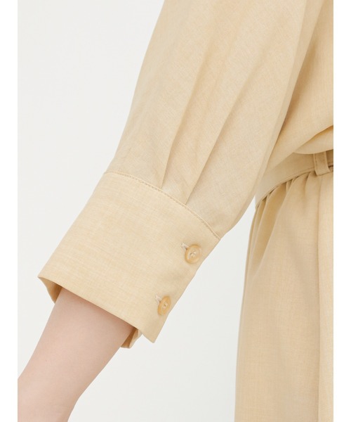 Te chichi（テチチ）の「ウエストベルトシャツワンピース（シャツワンピース・レディース・イエロー/カーキ/モカ・ﾌﾘ-）」の10枚目の写真