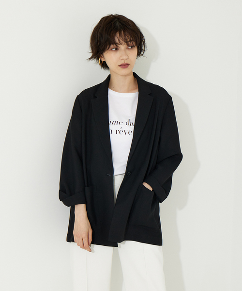 Rouge vif Anna（ルージュヴィフアンナ）の「シングルジャケット（テーラードジャケット・レディース・ブラック/ベージュ・38/36）」の13枚目の写真