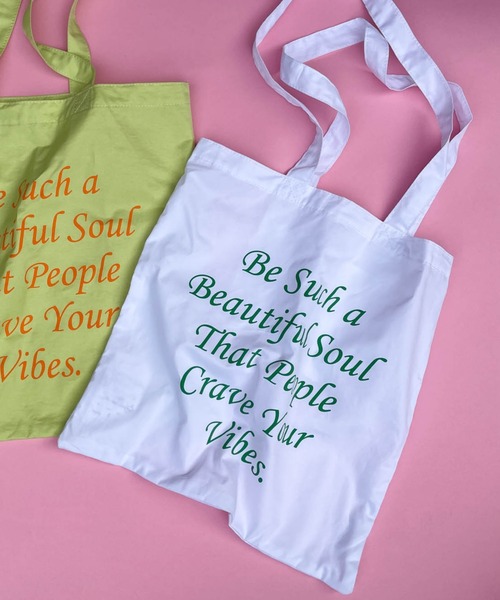 WEGO（ウィゴー）の「WEGO/【一部店舗限定】ロゴペラトート（トートバッグ・レディース・ブルー/ライム/ピンク/ホワイト・FREE）」の2枚目の写真