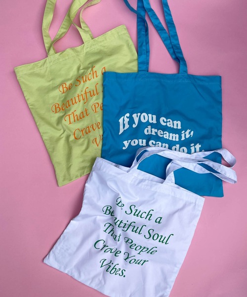 WEGO（ウィゴー）の「WEGO/【一部店舗限定】ロゴペラトート（トートバッグ・レディース・ブルー/ライム/ピンク/ホワイト・FREE）」の13枚目の写真