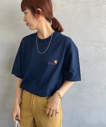 [carhartt WIP/カーハートダブリューアイピー] AMERICAN SCRIPT ワンポイントロゴ刺繍Tシャツ