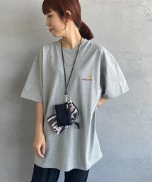 [carhartt WIP/カーハートダブリューアイピー] AMERICAN SCRIPT ワンポイントロゴ刺繍Tシャツ