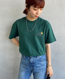 [carhartt WIP/カーハートダブリューアイピー] AMERICAN SCRIPT ワンポイントロゴ刺繍Tシャツ