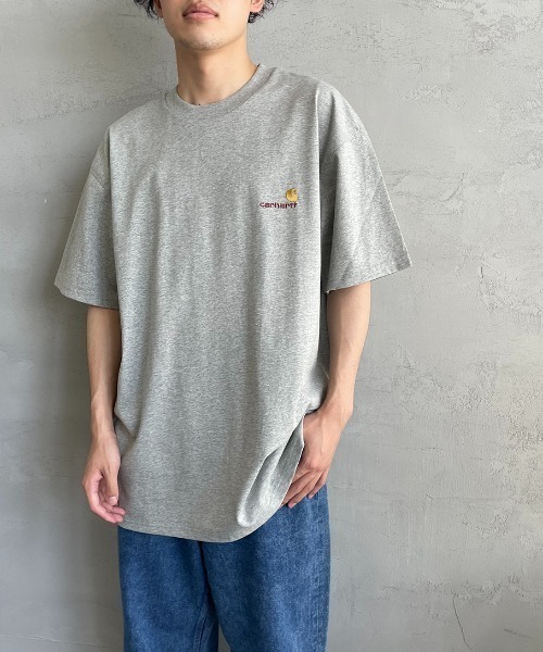 Carhartt WIP（カーハートダブリューアイピー）の「[carhartt WIP/カーハートダブリューアイピー] AMERICAN SCRIPT ワンポイントロゴ刺繍Tシャツ（Tシャツ/カットソー・レディース・ブラック/グレー/ナチュラル/ホワイト/ブラウン/グリーン/ネイビー・L/M/XL/XS/S）」の22枚目の写真