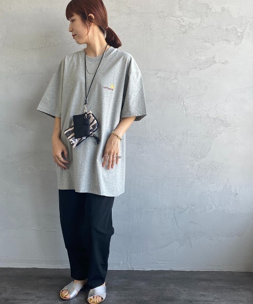 Carhartt WIP（カーハートダブリューアイピー）の「[carhartt WIP/カーハートダブリューアイピー] AMERICAN SCRIPT ワンポイントロゴ刺繍Tシャツ（Tシャツ/カットソー・レディース・ブラック/グレー/ナチュラル/ホワイト/ブラウン/グリーン/ネイビー・L/M/XL/XS/S）」の18枚目の写真