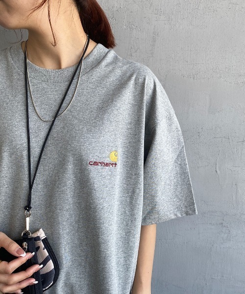 Carhartt WIP（カーハートダブリューアイピー）の「[carhartt WIP/カーハートダブリューアイピー] AMERICAN SCRIPT ワンポイントロゴ刺繍Tシャツ（Tシャツ/カットソー・レディース・ブラック/グレー/ナチュラル/ホワイト/ブラウン/グリーン/ネイビー・L/M/XL/XS/S）」の21枚目の写真