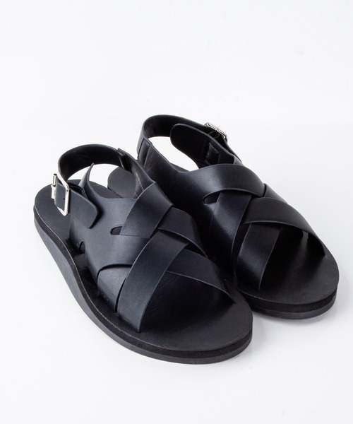 FOLLOWIN（フォロウィン）の「バックルクロスサンダルスリッパ（サンダル・レディース・ブラック/ブラウン/アイボリー・24cm/25cm/26cm/27cm/23㎝）」の3枚目の写真