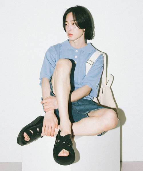 FOLLOWIN（フォロウィン）の「バックルクロスサンダルスリッパ（サンダル・レディース・ブラック/ブラウン/アイボリー・24cm/25cm/26cm/27cm/23㎝）」の6枚目の写真