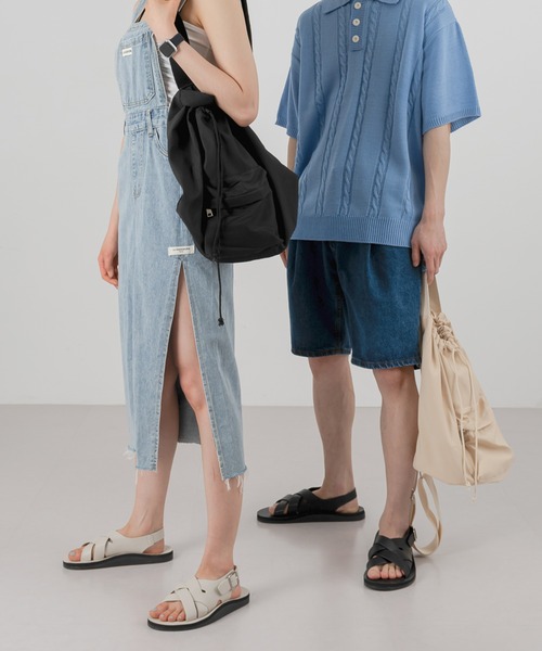 FOLLOWIN（フォロウィン）の「バックルクロスサンダルスリッパ（サンダル・レディース・ブラック/ブラウン/アイボリー・24cm/25cm/26cm/27cm/23㎝）」の9枚目の写真