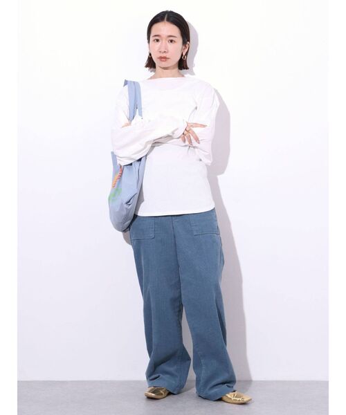 Ungrid(アングリッド)の「レイヤードバックオープンTee(Tシャツ/カットソー・レディース・グリーン/オフホワイト/ブラック・FREE)」の7枚目の写真