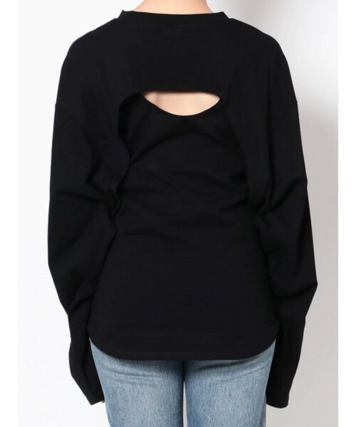 Ungrid(アングリッド)の「レイヤードバックオープンTee(Tシャツ/カットソー・レディース・グリーン/オフホワイト/ブラック・FREE)」の13枚目の写真