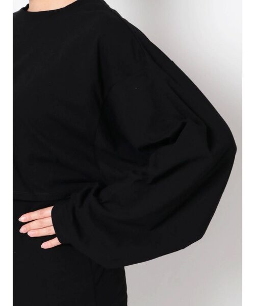 Ungrid(アングリッド)の「レイヤードバックオープンTee(Tシャツ/カットソー・レディース・グリーン/オフホワイト/ブラック・FREE)」の20枚目の写真