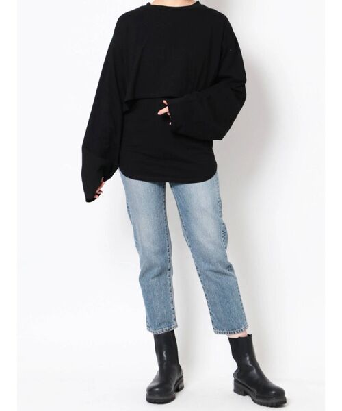 Ungrid(アングリッド)の「レイヤードバックオープンTee(Tシャツ/カットソー・レディース・グリーン/オフホワイト/ブラック・FREE)」の22枚目の写真