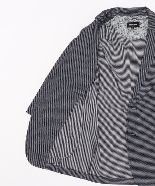 MEN'S BIGI（メンズビギ）の「ハニカムボーダーカットジャケット（テーラードジャケット・メンズ・ホワイト/ネイビー・01/02/03/04）」の3枚目の写真