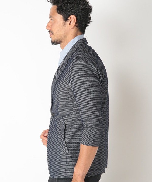 MEN'S BIGI（メンズビギ）の「ハニカムボーダーカットジャケット（テーラードジャケット・メンズ・ホワイト/ネイビー・01/02/03/04）」の20枚目の写真