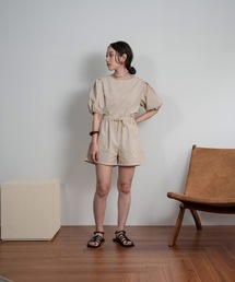puff sleeve lady like set up