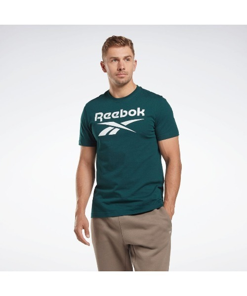 Reebok(リーボック)の「 アイデンティティ ビッグ ロゴ Tシャツ / Identity Big Logo T-Shirt /(Tシャツ/カットソー・メンズ・レッド/ホワイト/ブラック/イエロー/グレー/グリーン・X-LARGE/MEDIUM/X-SMALL/XX-LARGE/LARGE/SMALL/XXX-LARGE)」の4枚目の写真