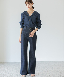 U by SPICK&SPAN | LYA パッチポケットフレアデニム(デニムパンツ)