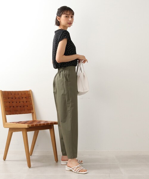 DRESKIP(ドレスキップ)の「◆フロントタック ドット柄ブラウス(シャツ/ブラウス・レディース・ホワイト系3/ブラック系/ブルー系5/パープル系2・02/03)」の14枚目の写真