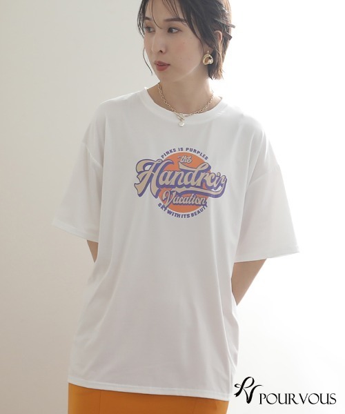 ElegChic(エレグシック)の「BIGロゴTシャツ(Tシャツ/カットソー・レディース・ホワイト/ブラック/ピンク/ホワイト系その他/ブラック系その他/ブラック系その他2・FREE)」の20枚目の写真