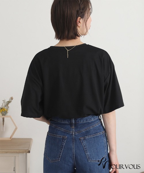 ElegChic(エレグシック)の「BIGロゴTシャツ(Tシャツ/カットソー・レディース・ホワイト/ブラック/ピンク/ホワイト系その他/ブラック系その他/ブラック系その他2・FREE)」の9枚目の写真