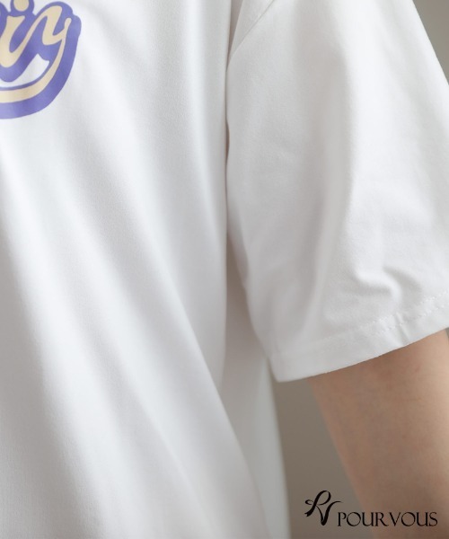 ElegChic(エレグシック)の「BIGロゴTシャツ(Tシャツ/カットソー・レディース・ホワイト/ブラック/ピンク/ホワイト系その他/ブラック系その他/ブラック系その他2・FREE)」の14枚目の写真