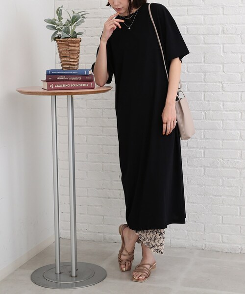 SHOO・LA・RUE（シューラルー）の「◆【SHOO ICE】マキシ丈Tシャツワンピース（ワンピース・レディース・オリーブ/ブラック/ブルー/ピンク系・00）」の2枚目の写真