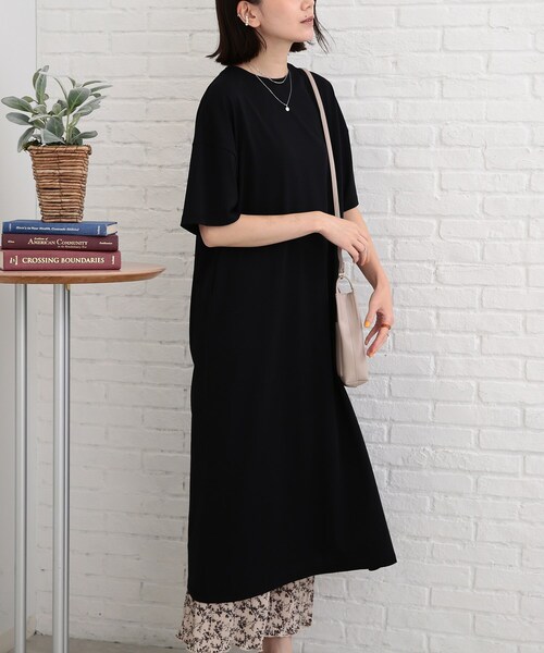 SHOO・LA・RUE（シューラルー）の「◆【SHOO ICE】マキシ丈Tシャツワンピース（ワンピース・レディース・オリーブ/ブラック/ブルー/ピンク系・00）」の6枚目の写真