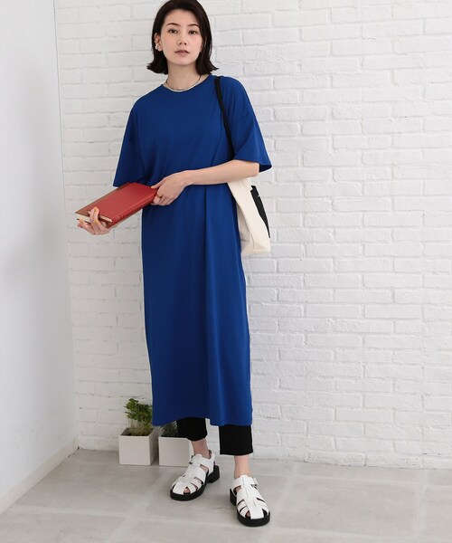 SHOO・LA・RUE（シューラルー）の「◆【SHOO ICE】マキシ丈Tシャツワンピース（ワンピース・レディース・オリーブ/ブラック/ブルー/ピンク系・00）」の8枚目の写真