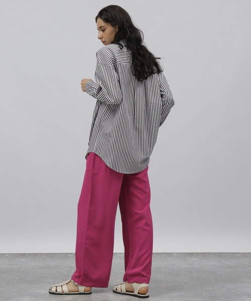 LAKOLE（ラコレ）の「ハイウエストタックワイドパンツ / 353983（その他パンツ・レディース・ブラック/ピンク/アイボリー・SMALL/MEDIUM）」の4枚目の写真