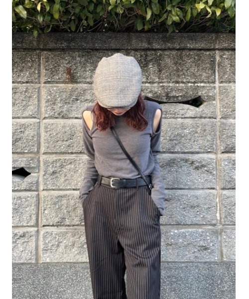 MOUSSY（マウジー）の「GLEN CHECK HUNTING キャップ（ハンチング/ベレー帽・レディース・ベージュ系その他・FREE）」の20枚目の写真