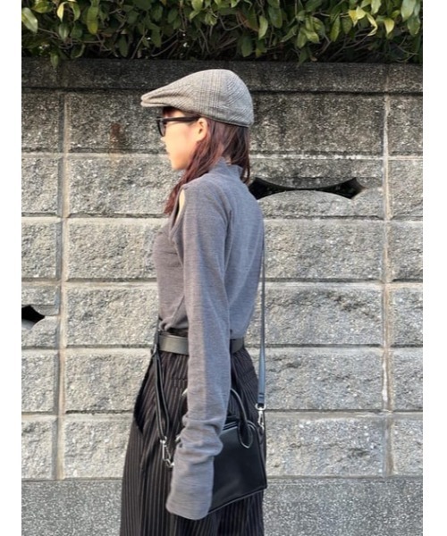 MOUSSY（マウジー）の「GLEN CHECK HUNTING キャップ（ハンチング/ベレー帽・レディース・ベージュ系その他・FREE）」の16枚目の写真