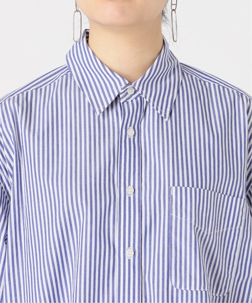 B.C STOCK（ベーセーストック）の「ストライプオーバーシャツ（シャツ/ブラウス・レディース・パープル/グリーン/ブルー・FREE）」の21枚目の写真