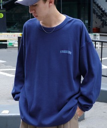 MONO-MART（モノマート）の「【CODDERR】アーチロゴ刺繍 ビッグシルエットワッフル長袖Tシャツ（Tシャツ/カットソー・メンズ）」