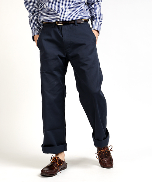 FREAK'S AMERICA(フリークスアメリカ)の「ワイドパンツ MADE IN USA(チノパンツ・メンズ・ホワイト/ベージュ/ネイビー・MEDIUM/LARGE)」の3枚目の写真