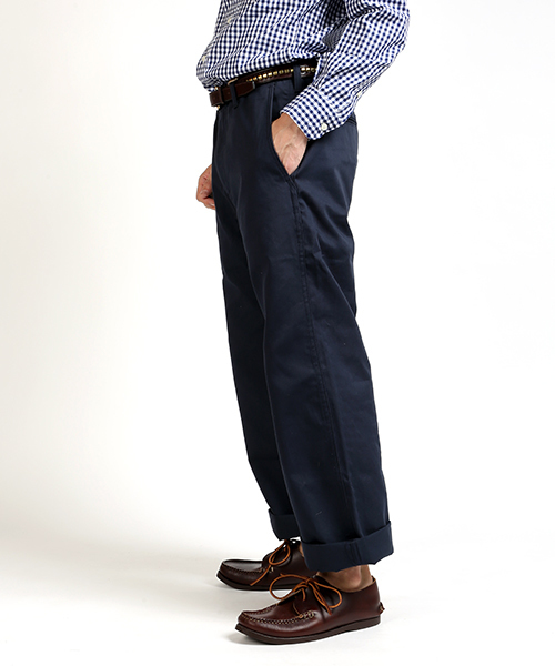 FREAK'S AMERICA(フリークスアメリカ)の「ワイドパンツ MADE IN USA(チノパンツ・メンズ・ホワイト/ベージュ/ネイビー・MEDIUM/LARGE)」の6枚目の写真