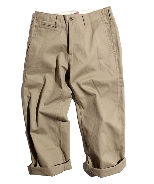 FREAK'S AMERICA(フリークスアメリカ)の「ワイドパンツ MADE IN USA(チノパンツ・メンズ・ホワイト/ベージュ/ネイビー・MEDIUM/LARGE)」の8枚目の写真