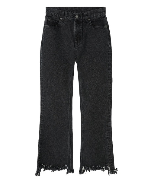 X-girl（エックスガール）の「CRASH HEM PANTS（デニムパンツ・レディース・ブラック/ベージュ/インディゴブルー・S/M/XS）」の20枚目の写真