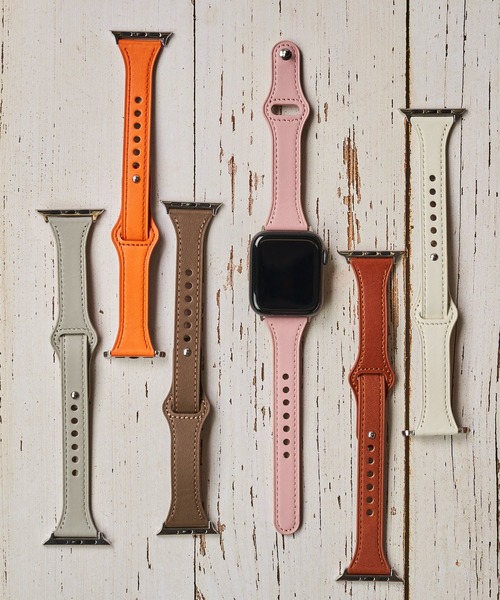 zandy（ズィーアンドワイ）の「【zandy / ズィー・アンド・ワイ】アップルウォッチバンド 細身レザーバンド（デジタル腕時計・レディース・ホワイト/ライトグレー/ブラウン/グレー/ピンク/オレンジ・SMALL/MEDIUM）」の5枚目の写真