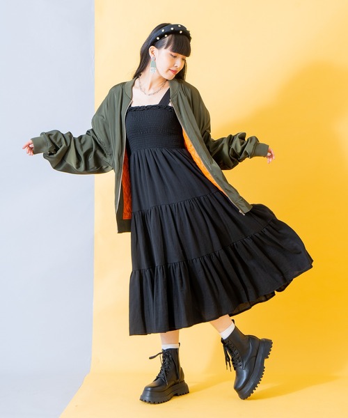 PUNYUS(プニュズ)の「スーパービッグMA-1(MA-1・レディース・オレンジ/ブラック/カーキ・2/3/4)」の19枚目の写真