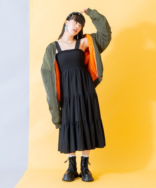 PUNYUS(プニュズ)の「スーパービッグMA-1(MA-1・レディース・オレンジ/ブラック/カーキ・2/3/4)」の16枚目の写真