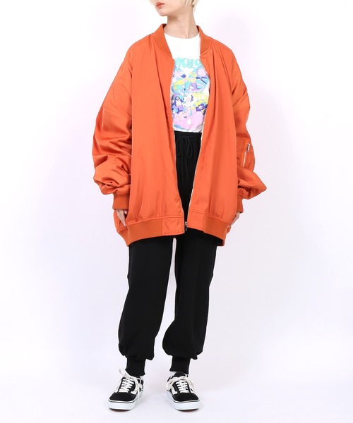 PUNYUS(プニュズ)の「スーパービッグMA-1(MA-1・レディース・オレンジ/ブラック/カーキ・2/3/4)」の14枚目の写真